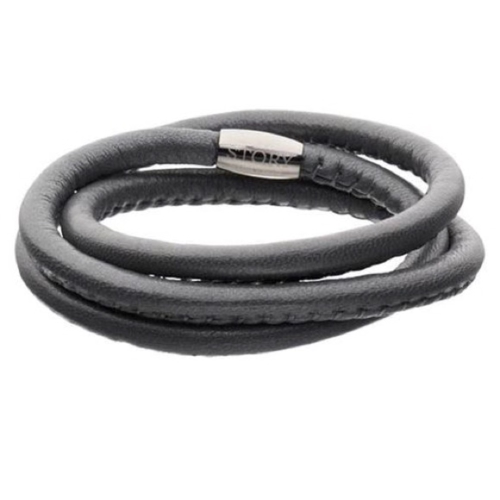 STORY BY KRANZ & ZIEGLER SOFT BLACK SILK TRIPLE WRAP STORY BRACELET NWT